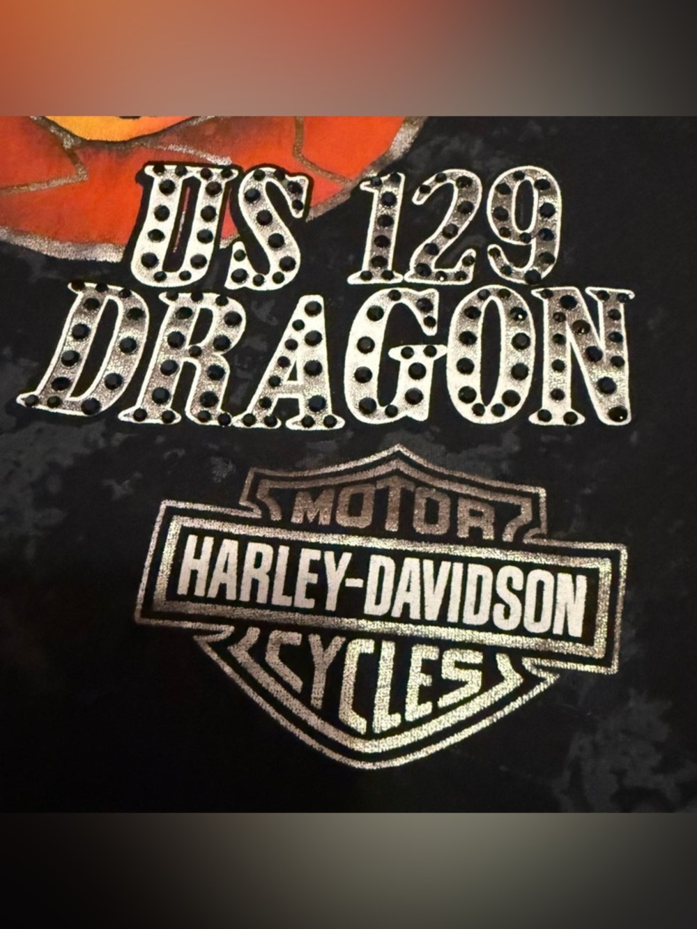 Harley Davidson Dragon Rhinestone Tee - Picture 5 of 6